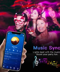 TJOY 100ft Bluetooth LED Strip Lights, Music Sync LED Lights Strip, RGB Color Changing LED Lights with Remote,Smart Phone APP Control, LED Lights for Bedroom,TV,Room DIY (APP+Remote +Mic) 27 71ZH3Tj6ZL