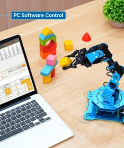 Alternative view of LewanSoul Robotic Arm for Arduino Python Coding Programming 6DOF xArm 1S STEM Educational Building Robot Arm Kits, 6 AXIS Full Metal Robotic Arm Wireless Handle/PC/App/Mouse Control Learning Robot