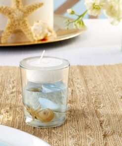 Seashell Gel Tealight Holder with palm wax 1 Count (Pack of 1) 22 71ZHtFxdP0L