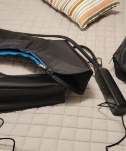 FIT KING Leg Massager with Heat - Upgraded Leg Compression Massager for Circulation and Pain Relief, FSA HSA Approved Foot and Leg Massager Compression Boot for Edema, Relax Recover - Gift for Dad Mom Classis Black With Blue 1 Pair (2PCS) 51 71ZIPVx79L