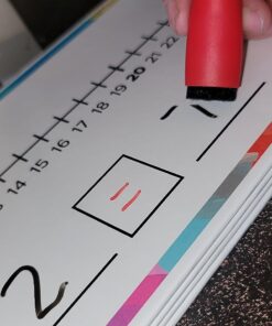 0-100 Dry Erase Number Line Board Double Sided 4 Feet Number Lines for Students with a Red & Black Dry Erase Marker Featuring 0-100 Number Line on One Side and Blank Line on The Reverse Side Set of 1 Board/2 Markers 38 71ZJhGtbNpL