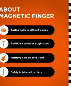 Magnetic Finger The Original Magnetic Finger Glove - Hold & Retrieve Any Small Ferrous Metal Object with Precise Control - Convenient Magnetic Pickup Tool Ideal for Tight Spots at Home or on The Job 11 71ZKB5qiFyL