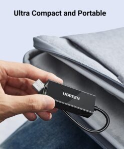 UGREEN Ethernet Adapter USB to 10 100 Mbps Network Adapter RJ45 Wired LAN Adapter for Laptop PC Compatible with Nintendo Switch Wii Wii U MacBook Chromebook Surface Windows macOS Linux (Black) Black 38 71ZKSumf7EL