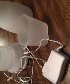 InnoGear Essential Oil Diffuser, Upgraded Diffusers for Essential Oils Aromatherapy Diffuser Cool Mist Humidifier with 7 Colors LED Lights 2 Mist Mode Waterless Auto Off for Home Office Room, White Basic White 38 71ZKuYHGgWL