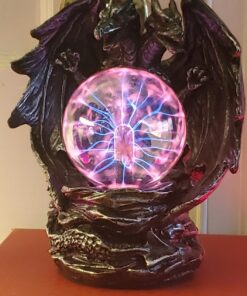 ANQIA Plasma Ball Lamp Touch Sensitive,Party Magical Electrostatic Red Color Crystal Ball for Halloween (Evil Dragon) 24 71ZL05feJL
