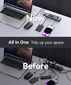 WENTER Powered USB Hub 3.0 with SD/TF Card Reader, Aluminum 10 Port Powered USB Hub (9 USB 3.0 Data Transfer Port & 1 USB Fast Charging Port Hub) USB 3.0 Hub for PC, Laptop 💪Aluminum 9+1 Charging Port USB Hub 11 71ZL6XUnkbL