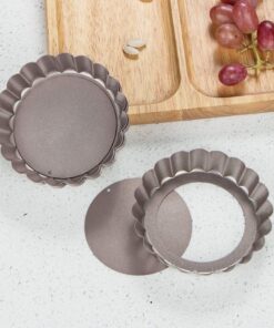 Alternative view of Webake 4 Inch Mini Tart Pan Set of 6, Non-Stick Small Tart Mold Quiche Pans with Removable Bottom Mini Tart Tins
