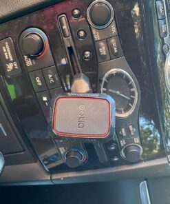 OQTIQ Magnetic CD Phone Car Mount for Car CD Player, CD Slot Car Phone Mount Holder with Built-in 6 Strong Magnets, Compatible with iPhone Samsung Galaxy LG and More Black-Red 50 71ZNNgWwZbL