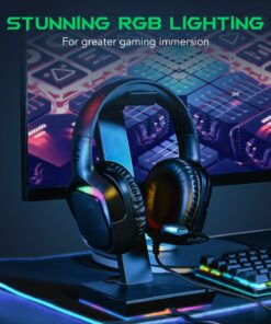 Black Shark Gaming Headset for PC, PS4, PS5, Xbox, Switch, All-in-1 Gaming Headphones with Ultra-Clear Bendable Mic, 50mm Dynamic Drivers, Noise Isolation Ear Cushions, in-line Controls - Goblin X1 Black - X1 15 71ZNlorIdcL