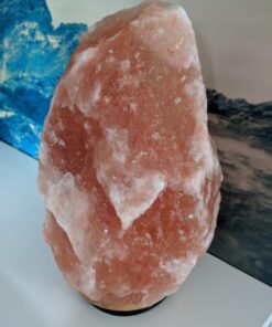 Himalayan Glow HS-1003 Himalayan Hand Carved Crystal Salt Lamp with Wooden Base, 6-7 LBS, Pink 72 71ZNwBrj6VL