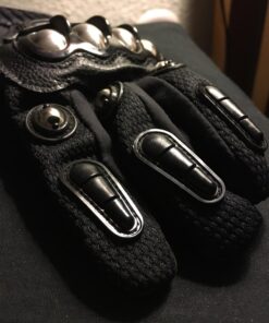 ILM Steel Knuckle Touchscreen Motorcycle BMX MX ATV MTB Motocross Dirt Bike Racing Downhill Tactical Gloves (L, Black) Model 10C Large 58 71ZO8BgYccL