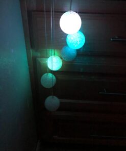 AceList Color Changing Solar Power Wind Chime Crystal Ball Wind Chime Wind Mobile Portable Waterproof Outdoor Windchime Light for Patio Yard Garden Home C-crystal Ball 28 71ZOkTDr8L