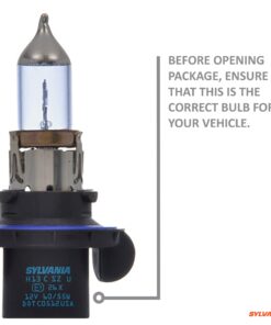 SYLVANIA - H13 (9008) SilverStar zXe High Performance Halogen Headlight Bulb - Bright White Light Output, HID Attitude, Xenon Fueled Technology (Contains 2 Bulbs) H13 zXe 24 71ZOrs9wEwL