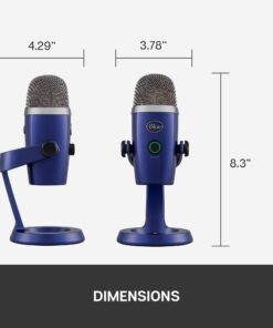 Logitech for Creators Blue Yeti Nano USB Microphone for Gaming, Streaming, Podcasting, Twitch, YouTube, Discord, Recording for PC and Mac, Plug & Play -Vivid Blue Vivid Blue 23 71ZPBQKyf0L 2