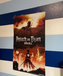 Trends International Attack on Titan - Fire Wall Poster, 22.375" x 34", Unframed Version 18 71ZQU NOwL
