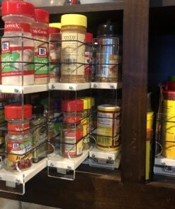 Vertical Spice - Cabinet Mounted Spice Rack Organizer - 3 Drawers, 30 Capacity - Sliding Cabinet Organizer - Pullout Shelves for Pantry Organization - Seasoning Storage - 6.9'' W x 10.75'' H x 10.6" D 6.9" W x 10.75" H x 10.6" D (222x2x11 DC) 39 71ZQXJ9EFtL