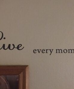 Blinggo Vinyl Decal Live Every Moment, Laugh Every Day, Love Beyond Words Wall Quote Black 15'' X 22'' 27 71ZSHO6u5wL