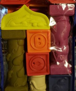 B. toys- Alphabetical Sort & Stack Developmental Baby Blocks- 26 soft blocks for kids & babys- Elemenosqueeze- 6 months + Baby Blocks Set 1 52 71ZSVqENAcL