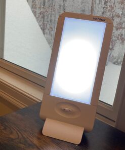 Verilux® HappyLight® Full-Size - UV-Free Therapy Lamp, Bright White Light with 10,000 Lux, Adjustable Brightness, 2 Interchangeable Lenses, Detachable Stand, and Wall Mountable 32 71ZTRF7HV6L