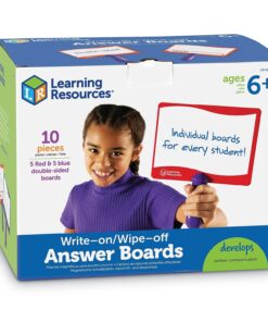 Learning Resources 0647 Write-On/Wipe-Off Answer 10-Set Cards 12 71ZV2Ufta4L
