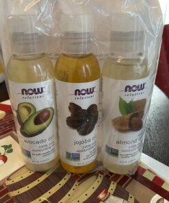 Now Foods Variety Moisturizing Oils Sampler: Sweet Almond, Avocado, and Jojoba Oils - 4oz. Bottles each 32 71ZV6YDhARL