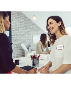 Avery Personalized Name Tags, Print or Write, Gold Border, 2-11/32" x 3-3/8", 100 Adhesive Tags (5146) 1 Pack 17 71ZVGJs6v5S