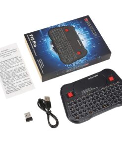 PONYBRO Backlit Mini Bluetooth Wireless Keyboard with Touchpad QWERTY keypad,Support Bluetooth&2.4G USB Connection,Rechargeable Handheld Keyboard Remote for Smartphones,Smart TV,Android TV Box,PC,Pad. Black 2.4G+BT 13 71ZVRlD9QL