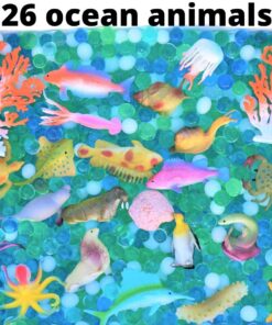 SENSORY4U Dew Drops Water Beads Ocean Explorers Tactile Sensory Kit - 26 Sea Animal Creatures Included - Great Fine Motor Skills Toy for Kids 25 71ZVsLdg7L