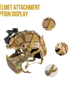 OneTigris 6" Foldable Half Face Mesh Mask Military Style Comfortable Adjustable Tactical Lower Face Protective Mask Multicam 24 71ZW VwJYFL