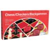 Pressman Chess / Checkers / Backgammon - 3 Games in One with Full Size Staunton Chess Pieces and Interlocking Checkers, 15.62 x 8.00 x 1.50 Inches