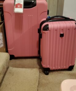 Travelers Club Midtown Hardside Luggage Travel, Bubble Gum, 4-Piece Set 21 71ZWewXUs L
