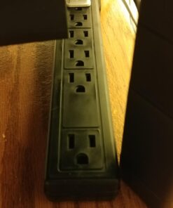 Amazon Basics Rectangular 6-Outlet Surge Protector Power Strip, 6-Foot Long Cord, 790 Joule - Black 1-Pack 31 71ZWtLxnZXL
