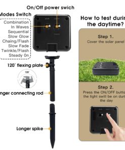 Eueasy 130 LED 42.7ft Solar Rope Lights for Outside with Waterproof PVC Tube,Solar String Lights,Outdoor Decor for Garden, Patio, Fence, Deck, Sidewalk, and Pathway in Warm White Polyvinyl Chloride Type I 14 71ZXiQ0PiL