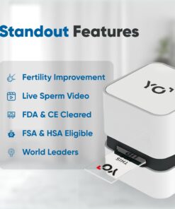 YO Home Sperm Test | at-Home Fertility Test Kit for Men | Check Motile Sperm Concentration with 97% Accuracy | Fast Results Using Your Smartphone | Includes 2 Tests | Private, Convenient, Easy to Use 18 71ZYgdXk wL