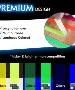 Alternative view of Glow King Blacklight Reactive Glow Tape | Premium UV Fluorescent Neon Party Gift for Events | Multipurpose Luminous Colored Tape for Room Decoration | Glow in The Dark Cloth Tape – 1 in x 18 ft Wide - 1" x 18'