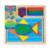 Melissa & Doug Beginner Wooden Pattern Blocks Educational Toy With 5 Double-Sided Scenes and 30 Shapes 35 71ZYlCMeGwL