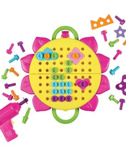 Alternative view of Educational Insights Design & Drill Flower Power Studio, Drill Toy, 70 Piece Set, Perfect for Boys & Girls Ages 3+