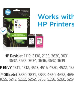 Alternative view of HP 63 Black/Tri-color Ink (2-pack) | Works with HP DeskJet 1112, 2130, 3630 Series; HP ENVY 4510, 4520 Series; HP OfficeJet 3830, 4650, 5200 Series | Eligible for Instant Ink | L0R46AN