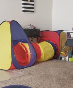 Kiddey Tunnel and Ball Pit Play Tent | 3pc Pop Up Toddler Gym Tunnels with Tents for Kids, Toddlers, Infants Boys & Girls | Indoor & Outdoor Gift Game | Baby Crawling Pits for Playground 3 Pc. Play Tent 37 71ZZXc1GbsL