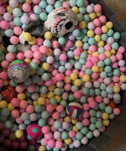 Amazon Basics BPA Free Crush Proof Plastic Pit Balls with Storage Bag, Toddlers Kids 12+ Months, 1000 Count, 1000 Balls, 6 Pastel Colors 39 71ZZig9P5XL