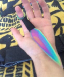 SZCO Supplies Rainbow Ninja Sword with 2Piece Throwing Knives Sam 49 71ZaDI4bdmL