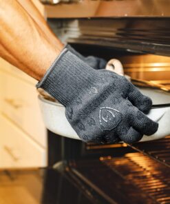 GRILL ARMOR GLOVES – Oven Gloves 932°F Extreme Heat & Cut Resistant Oven Mitts with Fingers for BBQ, Cooking, Grilling, Baking – Accessory for Smoker, Cast Iron, Fire Pit, Camping, Fireplace and More One Size Fits Most Gray 18 71ZaKOoYbvS 1