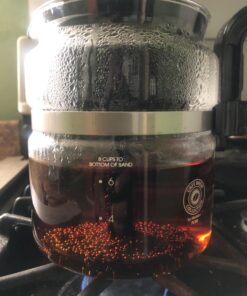 CAFÉ BREW COLLECTION High End Glass Stovetop Percolator Coffee Pot - Best 40 oz Borosilicate Glass Percolator Coffee Pot - Dishwasher Safe Coffee Percolator - BPA Free 8 Cup Percolator by Medelco 31 71ZawfvR3iL