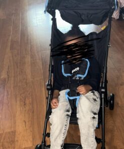 Summer Infant 3Dmini Convenience Stroller, Blue/Black – Lightweight Infant Stroller with Compact Fold, Multi-Position Recline, Canopy Pop Out Sun Visor and More Umbrella for Travel 33 71ZbEB3hiUL