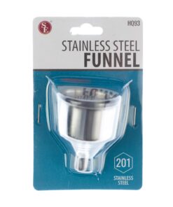 SE Stainless Steel Funnel for Flasks, Small Metal Funnel for Filling Drinking Liquor Flask, Transferring Oil, Juice, Milk, Attached Screw-On Cap 18 71ZbMc5nE0L