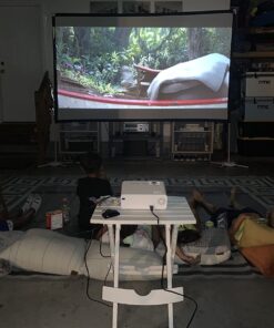 Movie Projector, SMONET 1080P HD Projector 7500L Home Projector Video TV Projector Mini Portable LED Projector Outdoor Indoor Wall Compatibale with TV Stick Laptops PC PS5 HDMI USB A-White 40 71Zbbi0UmLL