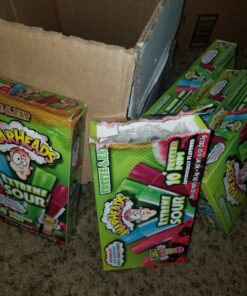Warheads, Fat Free Freezer Pops, Assorted Flavors, Extreme Sour ,12 Boxes,10 - 1 oz pops per box,1 Ounce (Pack of 120) 19 71Zbm7UoetL