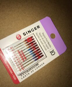 SINGER 04808 Titanium Universal Regular Point Machine Needles Woven Fabric, Assorted Sizes, 10-Count 80/11, 90/14, 100/16 10.0 22 71ZdHNR46VL