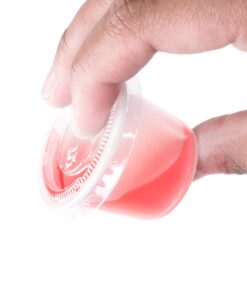 Alternative view of Mini Clear Plastic Jello Shot & Condiment Sauce Disposable Cups with Lids for Restaurants, Party Supplies, Dips, Souffle (1 Ounce, 125 Pack)