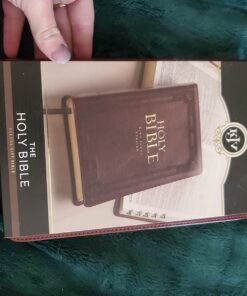 KJV Holy Bible, Standard Size, Burgundy Faux Leather w/Thumb Index and Ribbon Marker, Red Letter, King James Version 40 71ZeHAdpSL
